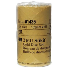 Load image into Gallery viewer, 3M Stikit Gold 6 Inch Disc, Roll of 100