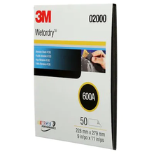 Load image into Gallery viewer, 3M Wetordry 9" x 11" Abrasive Sanding Sheet 413Q, Grits 220A - 600A