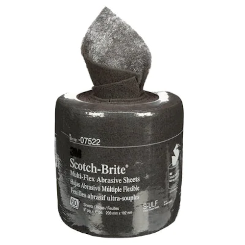 3M 07522 Scotch-Brite Multi-Flex Scuffing Abrasive Sheet Roll Gray Ultra Fine