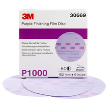 Load image into Gallery viewer, 3M Hookit Purple Finishing Film 6 Inch Disc, P600 - P2000