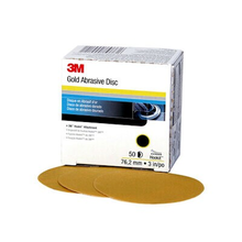 Load image into Gallery viewer, 3M Hookit Gold 3 Inch Abrasive Disc, P80 - P800
