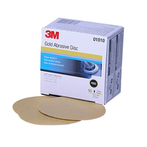 3M Hookit Gold 3 Inch Abrasive Disc, P80 - P800