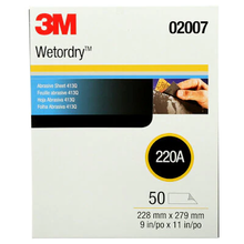 Load image into Gallery viewer, 3M Wetordry 9&quot; x 11&quot; Abrasive Sanding Sheet 413Q, Grits 220A - 600A
