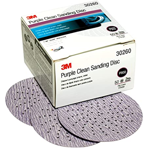 3M Hookit Purple Clean Sanding Disc, 3 Inch, P500 - P800