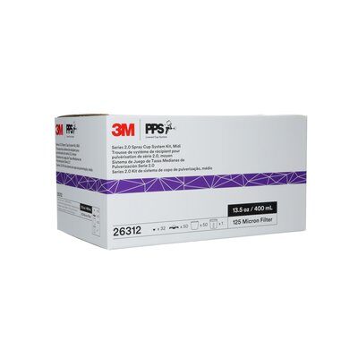 3M - 26312 - PPS Series 2.0 Spray Cup System Kit, Midi (13.5 fl oz, 400 ml), 125 Micron Filter