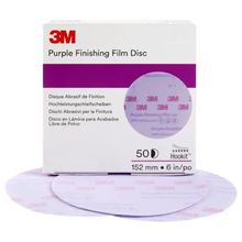 Load image into Gallery viewer, 3M Hookit Purple Finishing Film 6 Inch Disc, P600 - P2000
