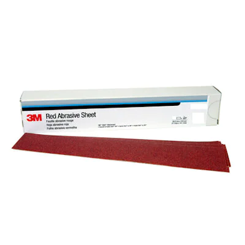 3M Stikit Red Abrasive Longboard Sheet, Grit 40 or P80